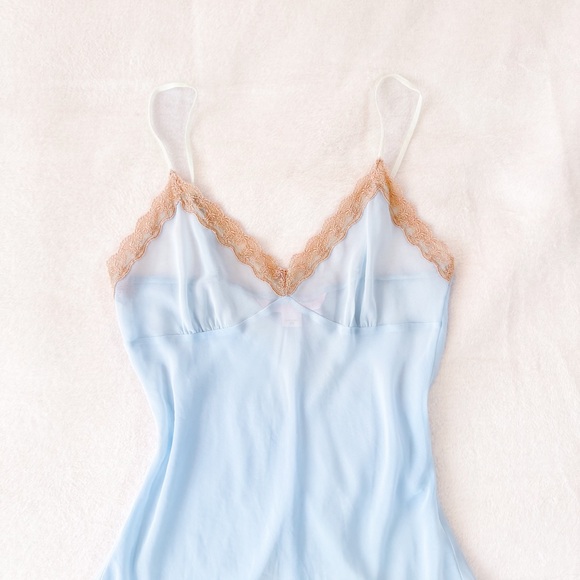 Vintage Y2K Victoria’s Secret Baby Blue Slip Dress - Picture 7 of 10